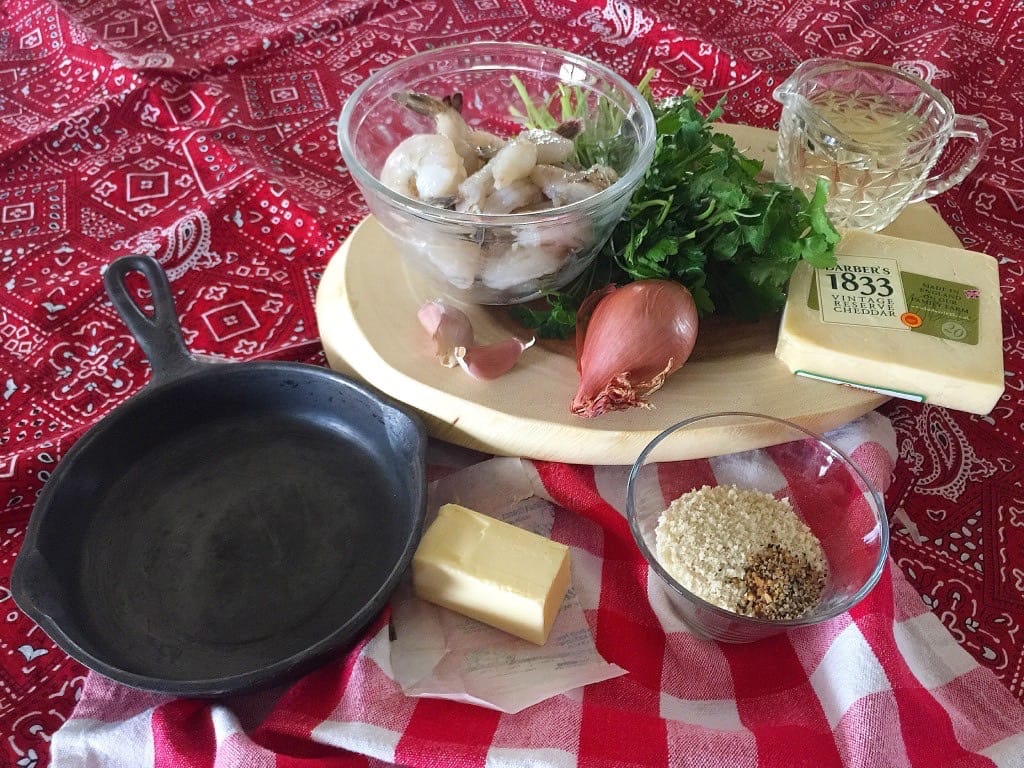 ingredients for cast iron shrimp recipe