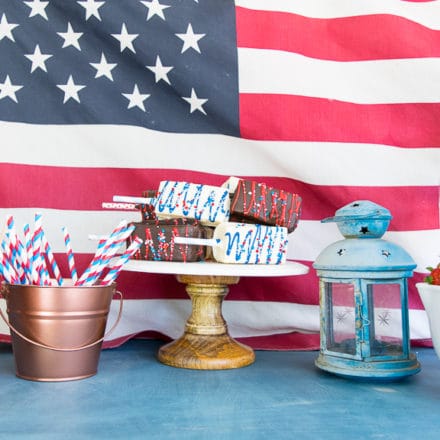 a patriotic buffet display.