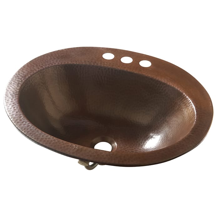 Sinkology Seville 20" Drop-In Bathroom Sink in Aged Copper (#BOD-0903BC)