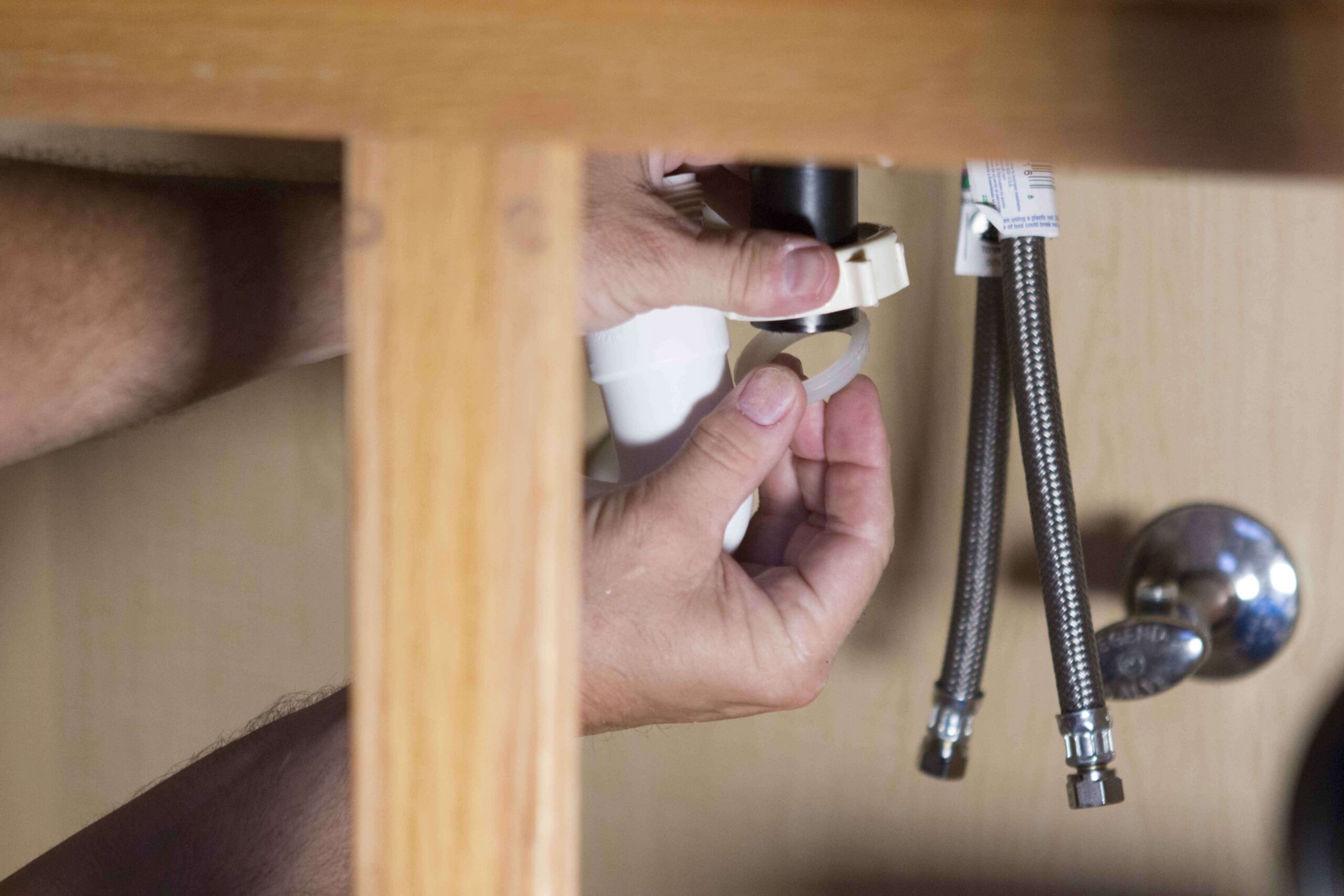 attaching water lines