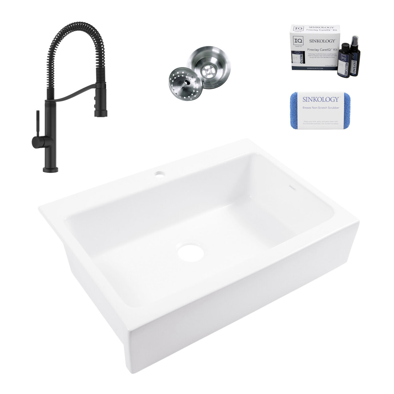Pfister faucet with Josephine 34" kitchen sink and kit