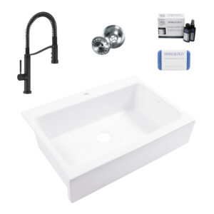 Pfister faucet with Josephine 34" kitchen sink and kit