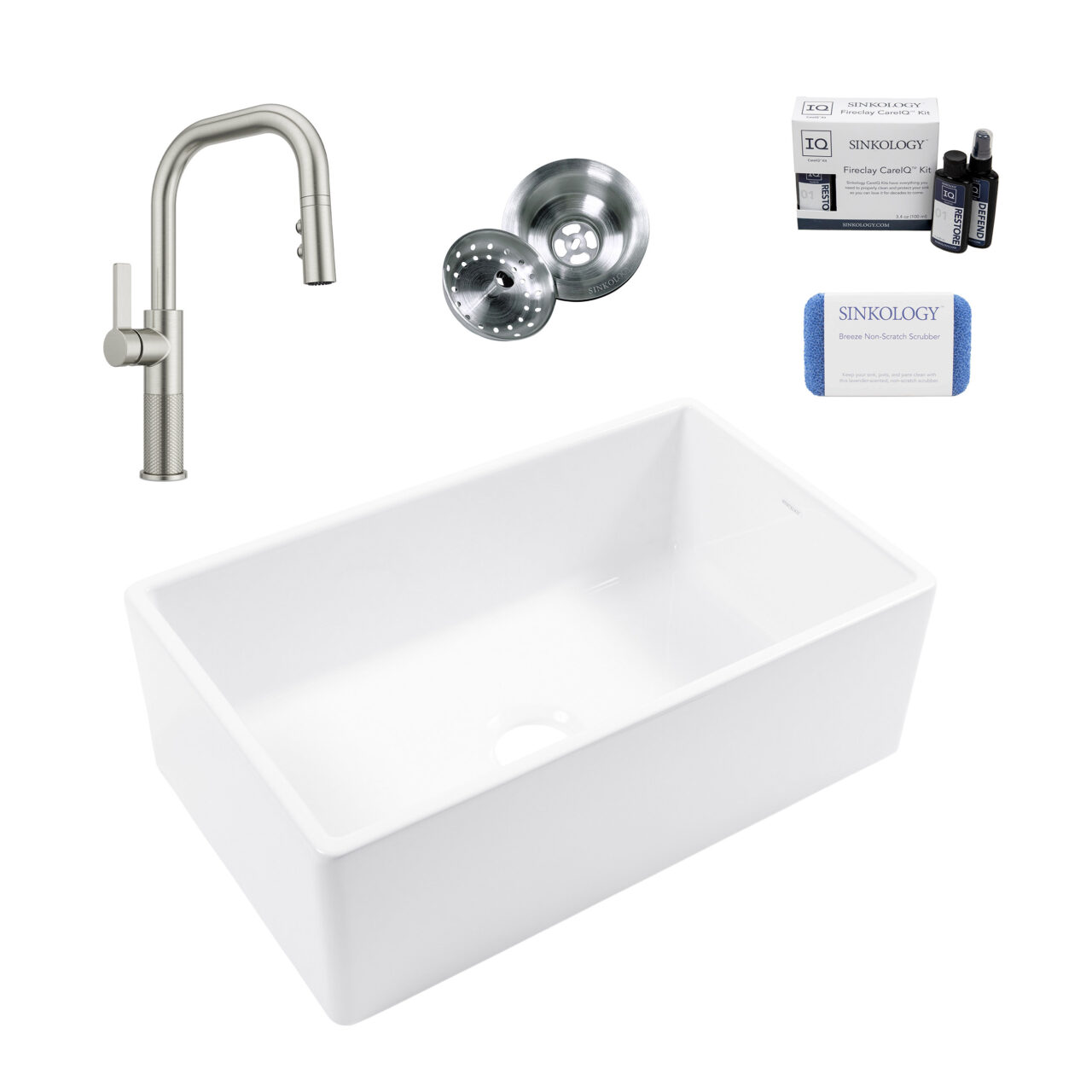 Austen 30" Fireclay Sink with Stainless Steel Montay Faucet