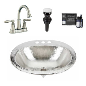 Seville nickel bath sink with Pfister Courant faucet kit.